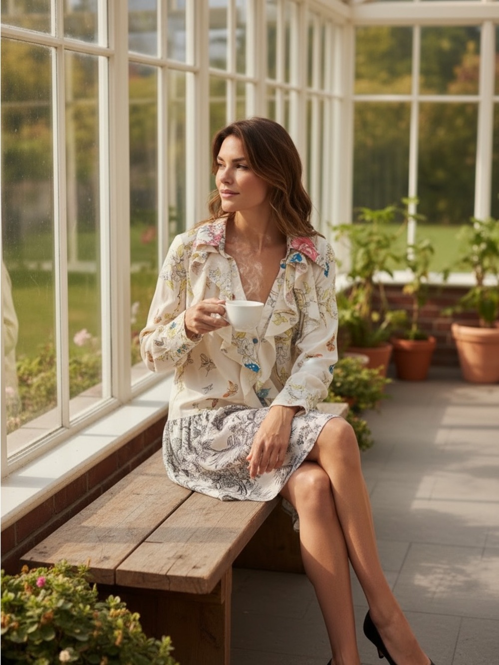 Rare Zadig & Voltaire 100% silk Dress- Paris Floral Safari Print-Size L